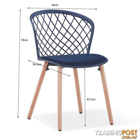ATALIA Dining Chair - Blue - DT-C1243A-77 - 9334719002088