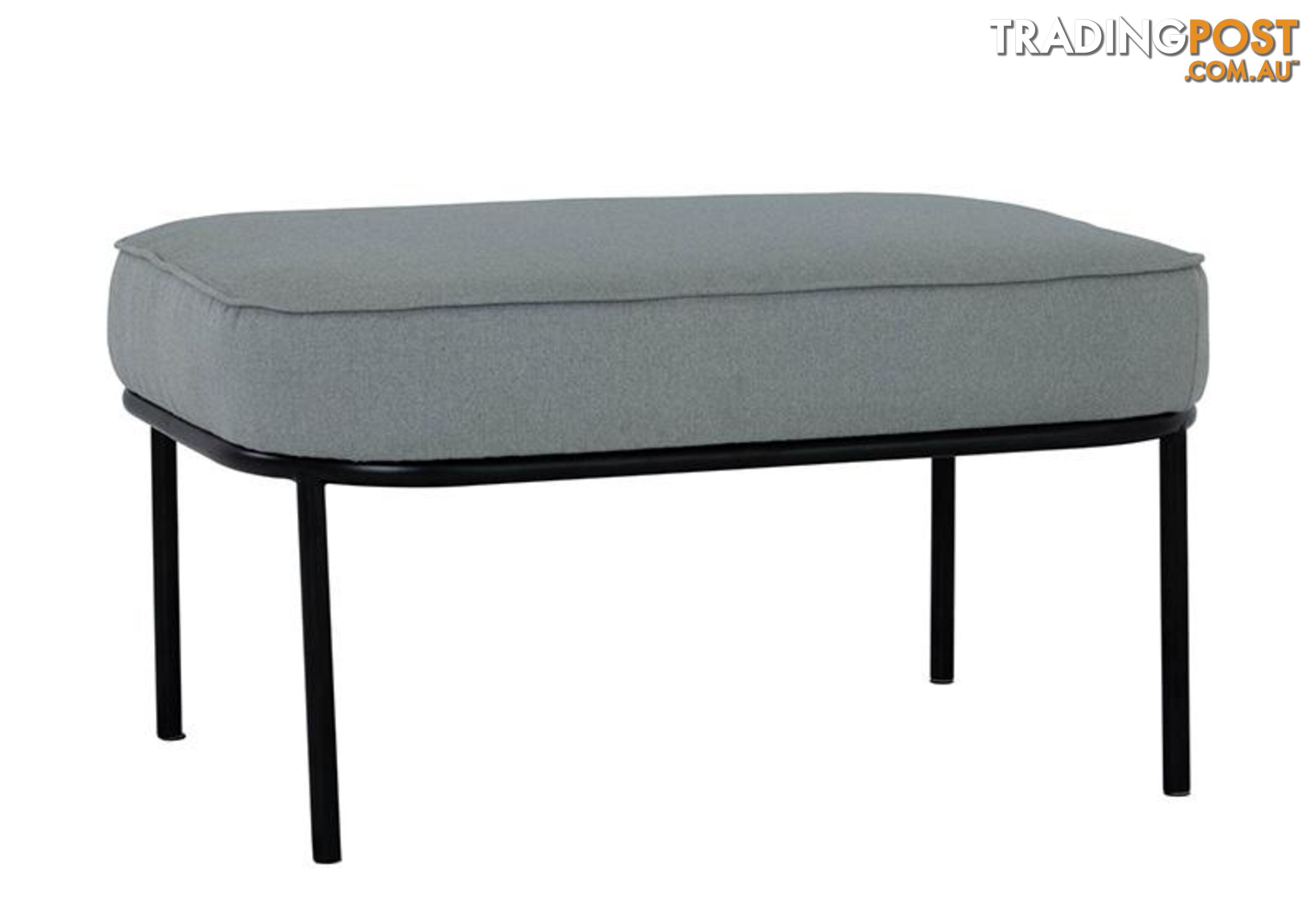 TRAX Oval Footstool 80cm - Pale Silver - 236070 - 9334719007205