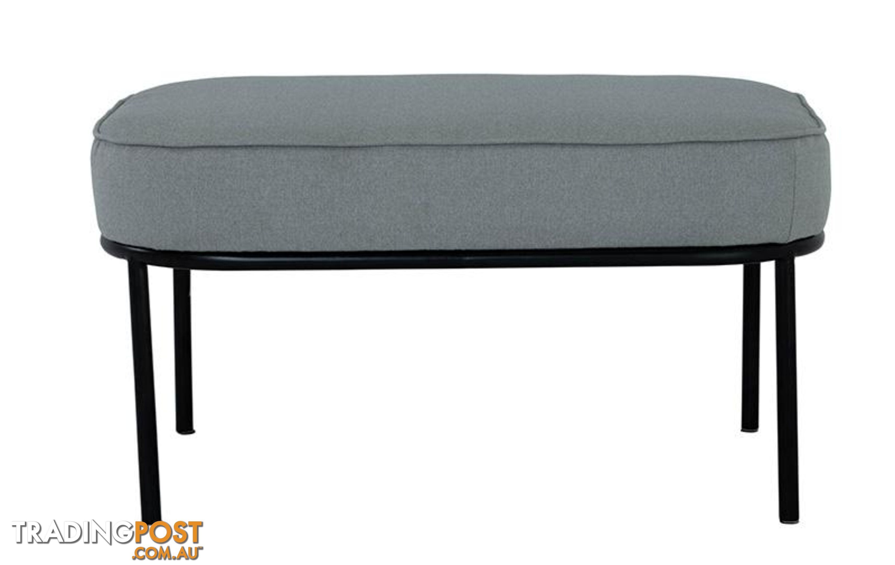 TRAX Oval Footstool 80cm - Pale Silver - 236070 - 9334719007205