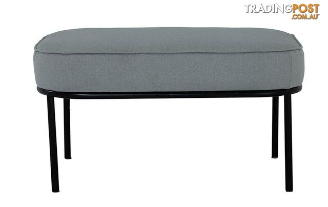 TRAX Oval Footstool 80cm - Pale Silver - 236070 - 9334719007205