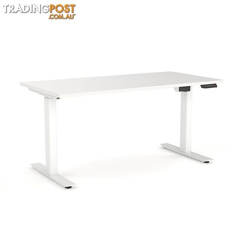AGILE PRO Electric 2 Column Sit Standing Desk - 1200mm to 1800mm - Oak & Black - OG_AGE2SSD149