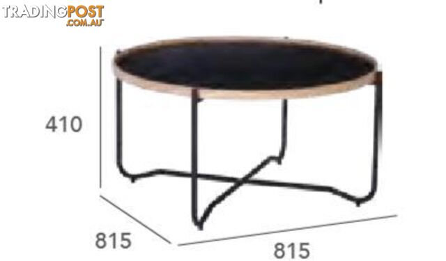 TANIX Coffee Table - Round - Black - 132010 - 9334719004952