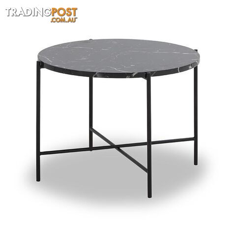 JADEN Side Table Large 60cm - Black & White - DI-J5775 - 9334719001838