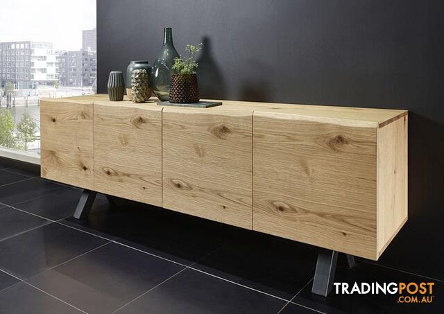 OLIVETO Sideboard  200cm - Brown & Black - 37682650 - 5704745072722