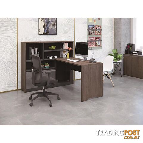 CARTER Workstation Left Return - Coffee & Grey - MF-34FKB055 - 9334719011332