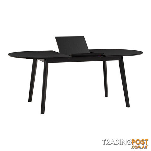 WERNER Extendable Dining Table 150-195cm - Black - 146093 - 9334719012223