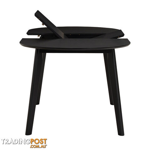 WERNER Extendable Dining Table 150-195cm - Black - 146093 - 9334719012223