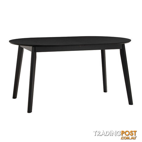 WERNER Extendable Dining Table 150-195cm - Black - 146093 - 9334719012223