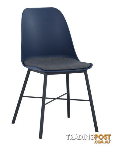LAXMI Dining Chair - Midnight Blue & Black - 241189 - 9334719008462