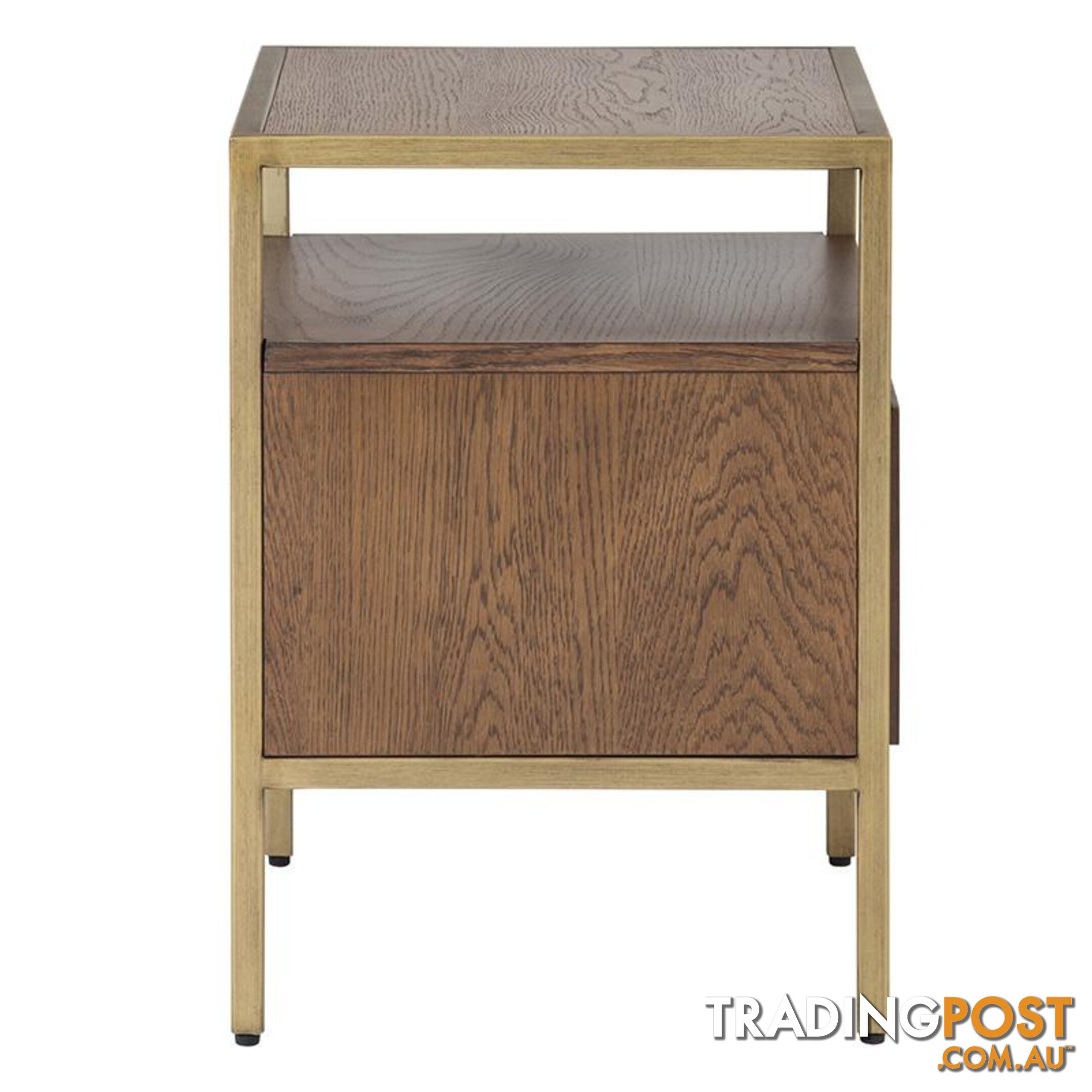 WILLINGHAM Bedside Table - Brass & Wood - 151019 - 9334719000718