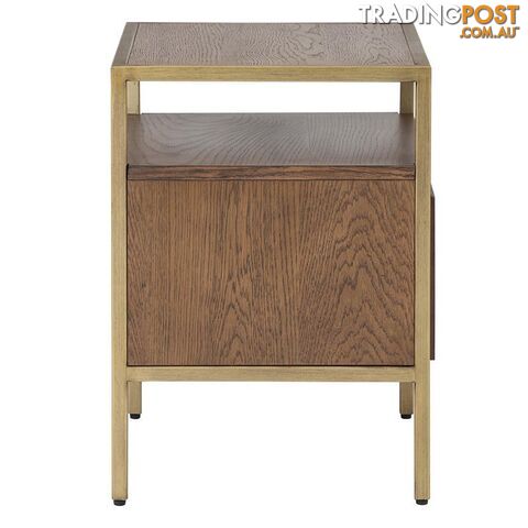 WILLINGHAM Bedside Table - Brass & Wood - 151019 - 9334719000718