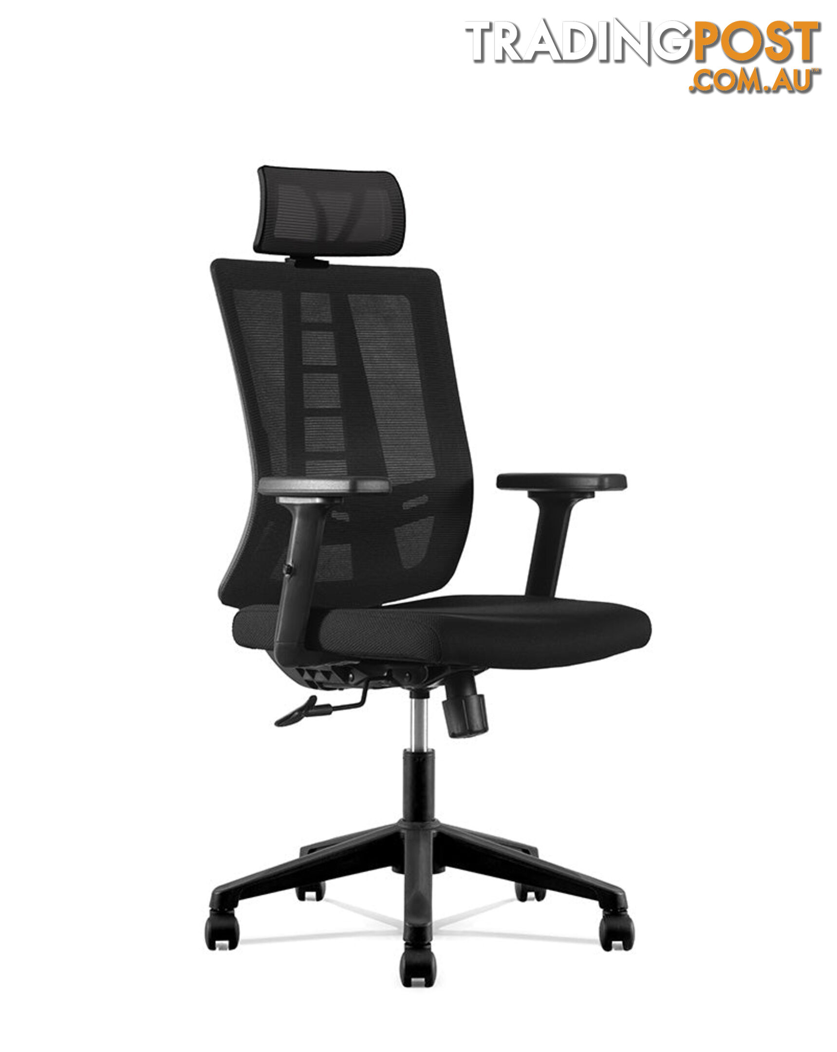 RUNE Executive Office Chair with Headrest - Black - DF-DX6927A - 9334719011141