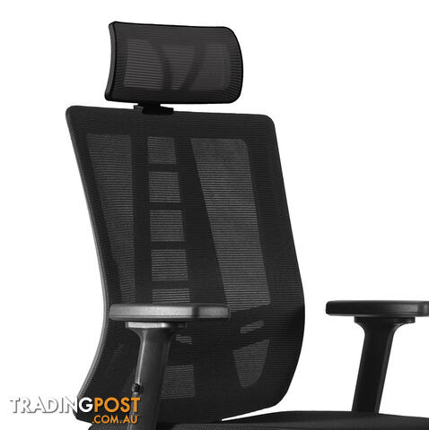 RUNE Executive Office Chair with Headrest - Black - DF-DX6927A - 9334719011141