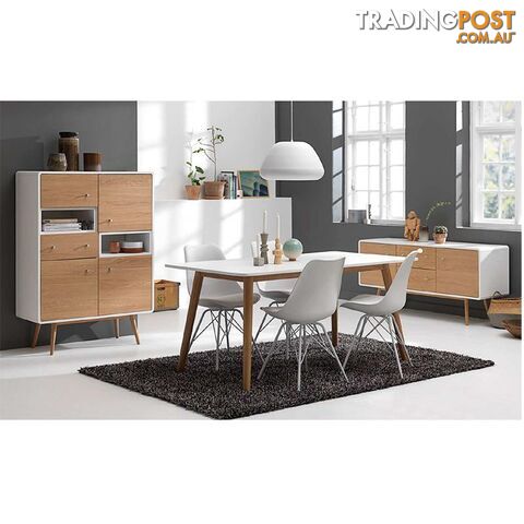 KAISU Sideboard 150cm -  Natural & White - 36442260 - 5704745070797