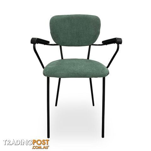 KELBY Arm Chair - Jade + Black - DI-J1928-1 - 9334719001654