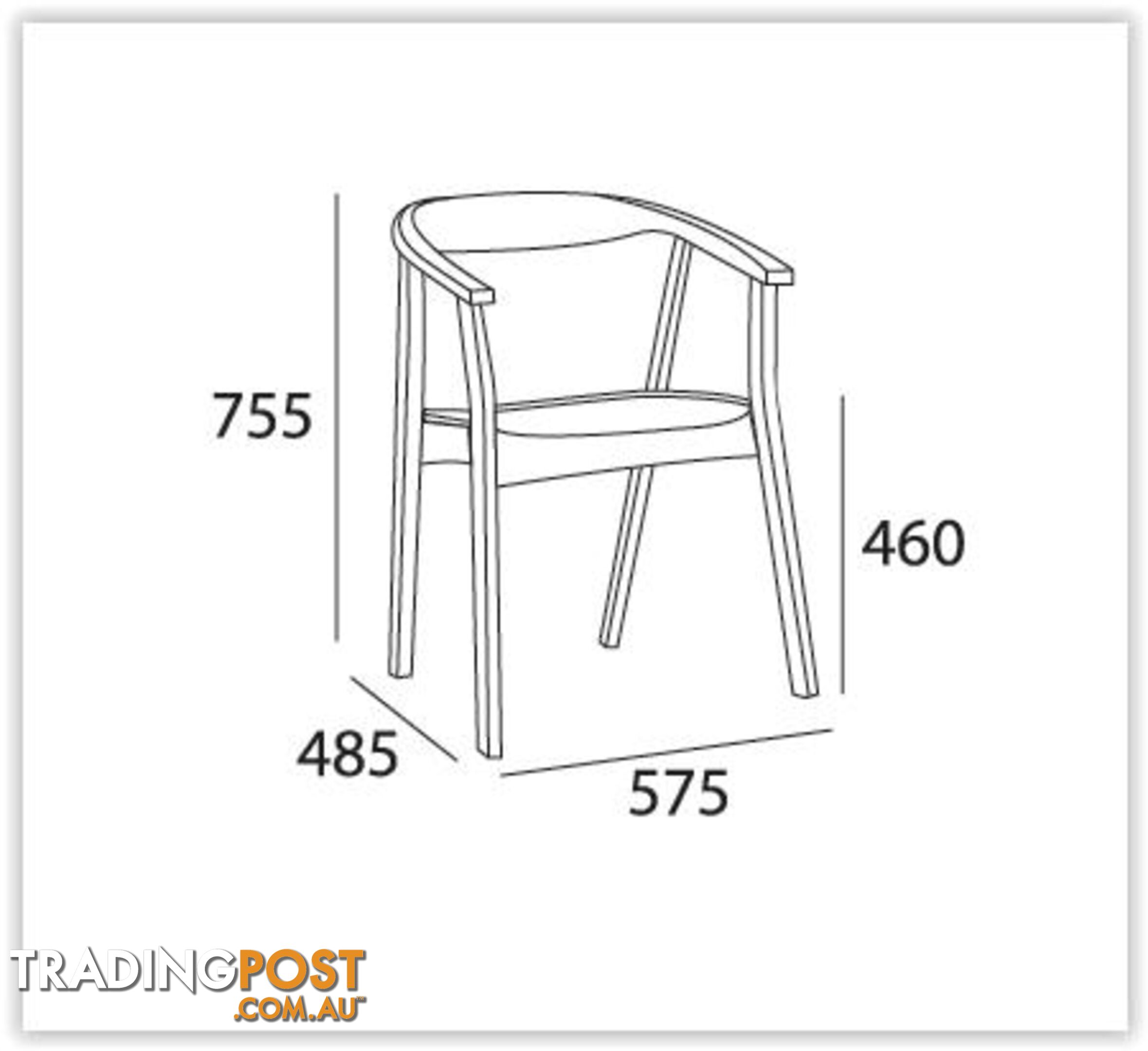 GRETA Dining Chair - Cocoa - 24092580 - 9334719007441