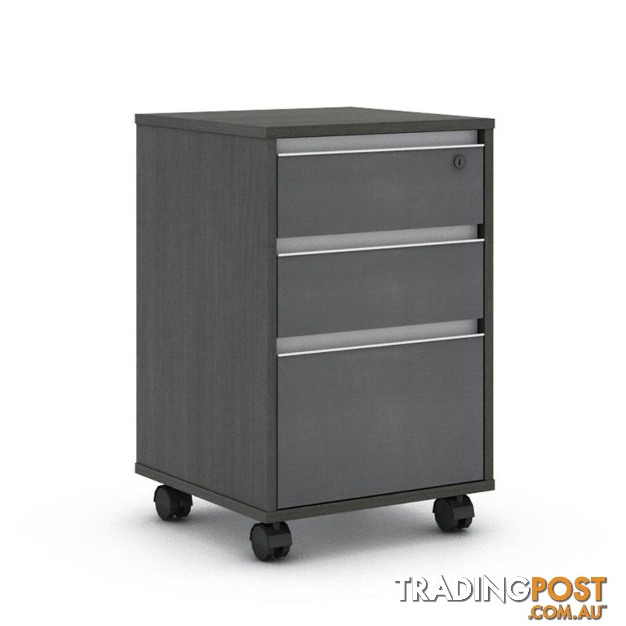 MATEES Mobile Cabinet 40cm - Grey/ Brown - DF-BJSS1904 - 9334719010366