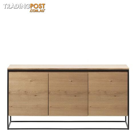 RIVOLI Sideboard 155cm -  Natural Oak / Black - 40811020 - 5704745096872