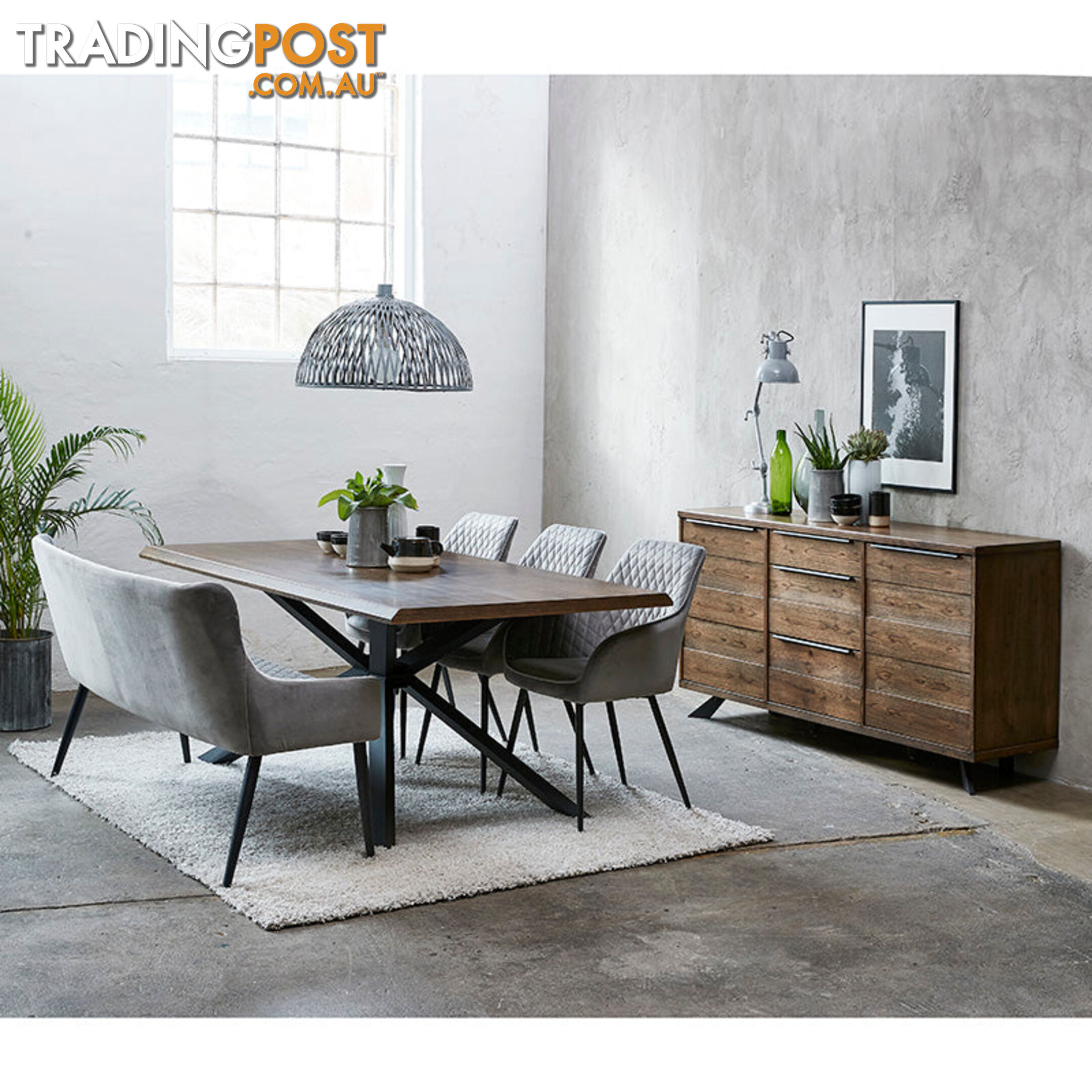 ARNO Sideboard 170cm - Brown & Black - 39832930 - 5704745083827