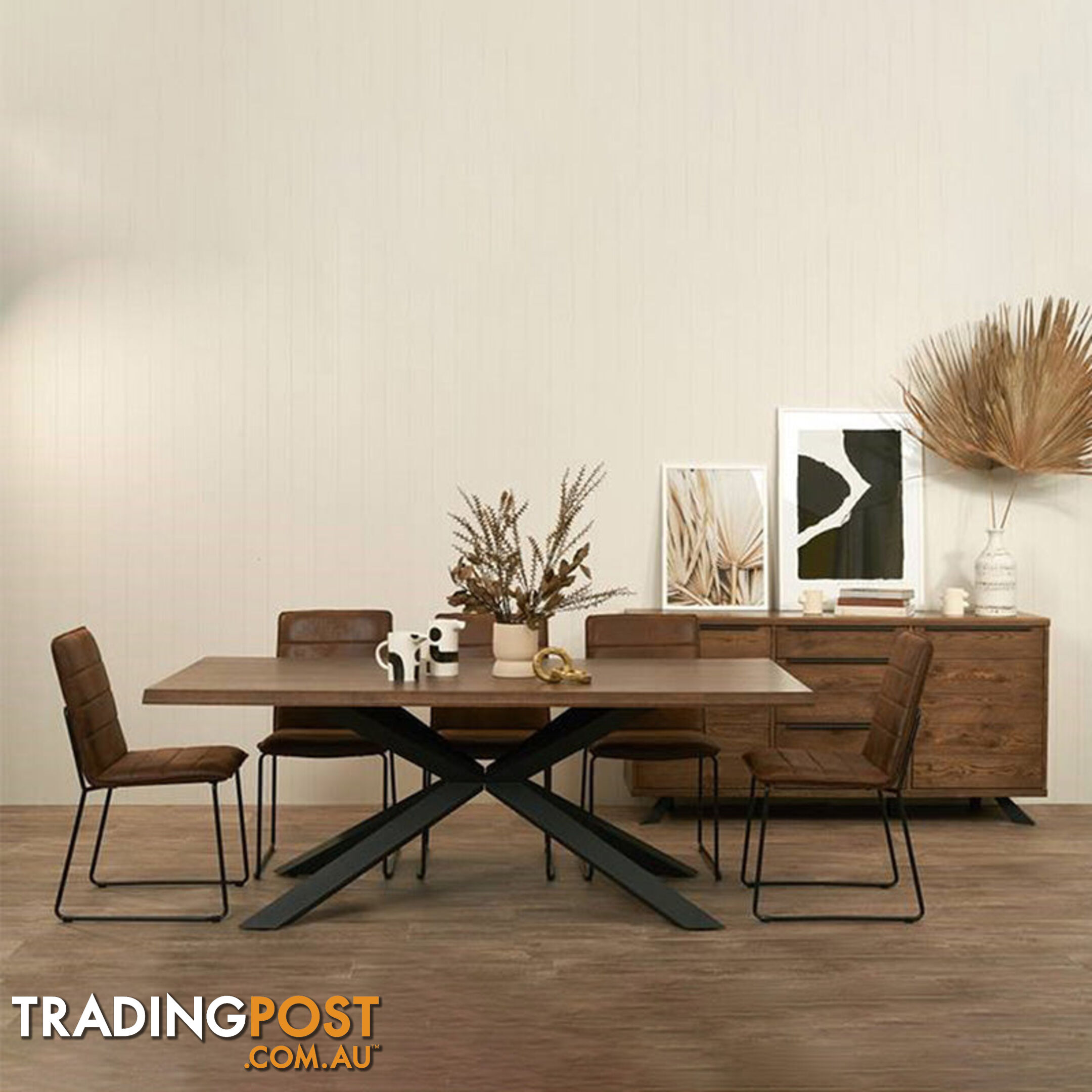 ARNO Sideboard 170cm - Brown & Black - 39832930 - 5704745083827