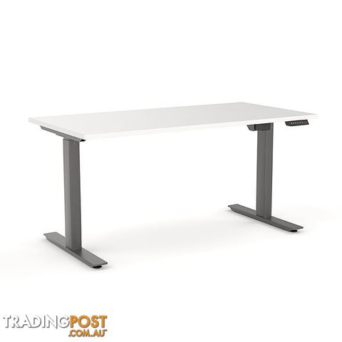 AGILE PRO Electric 2 Column Sit Standing Desk - 1200mm to 1800mm - White & Black - OG_AGE2SSD160