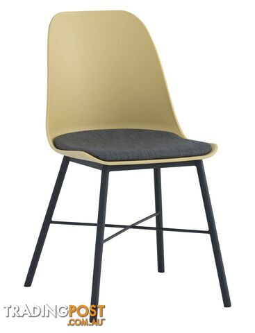 LAXMI Dining Chair - Dusty Yellow & Black - 241191 - 9334719008486