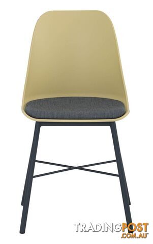 LAXMI Dining Chair - Dusty Yellow & Black - 241191 - 9334719008486