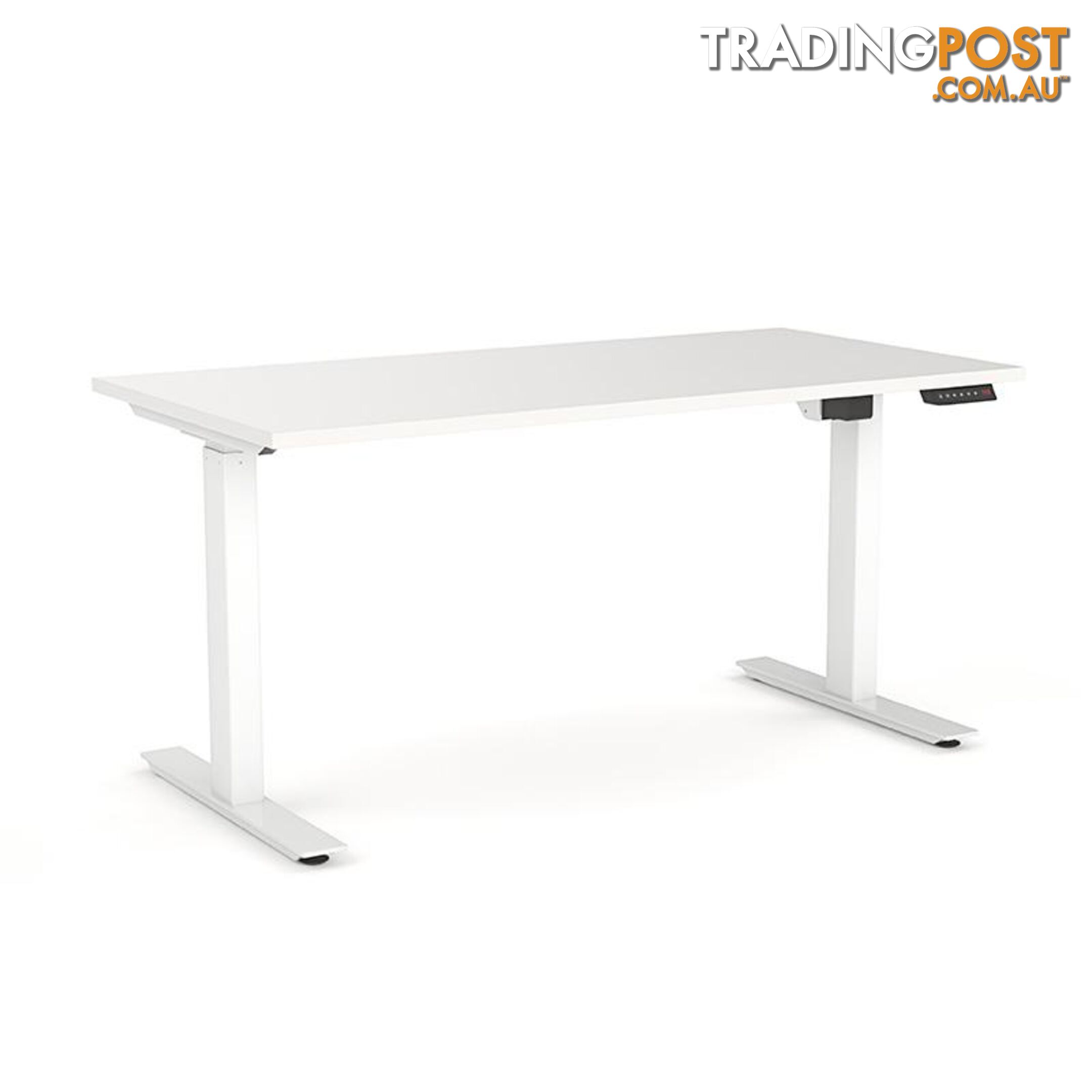 AGILE PRO Electric 2 Column Sit Standing Desk - 1200mm to 1800mm - Oak & White - OG_AGE2SSD166