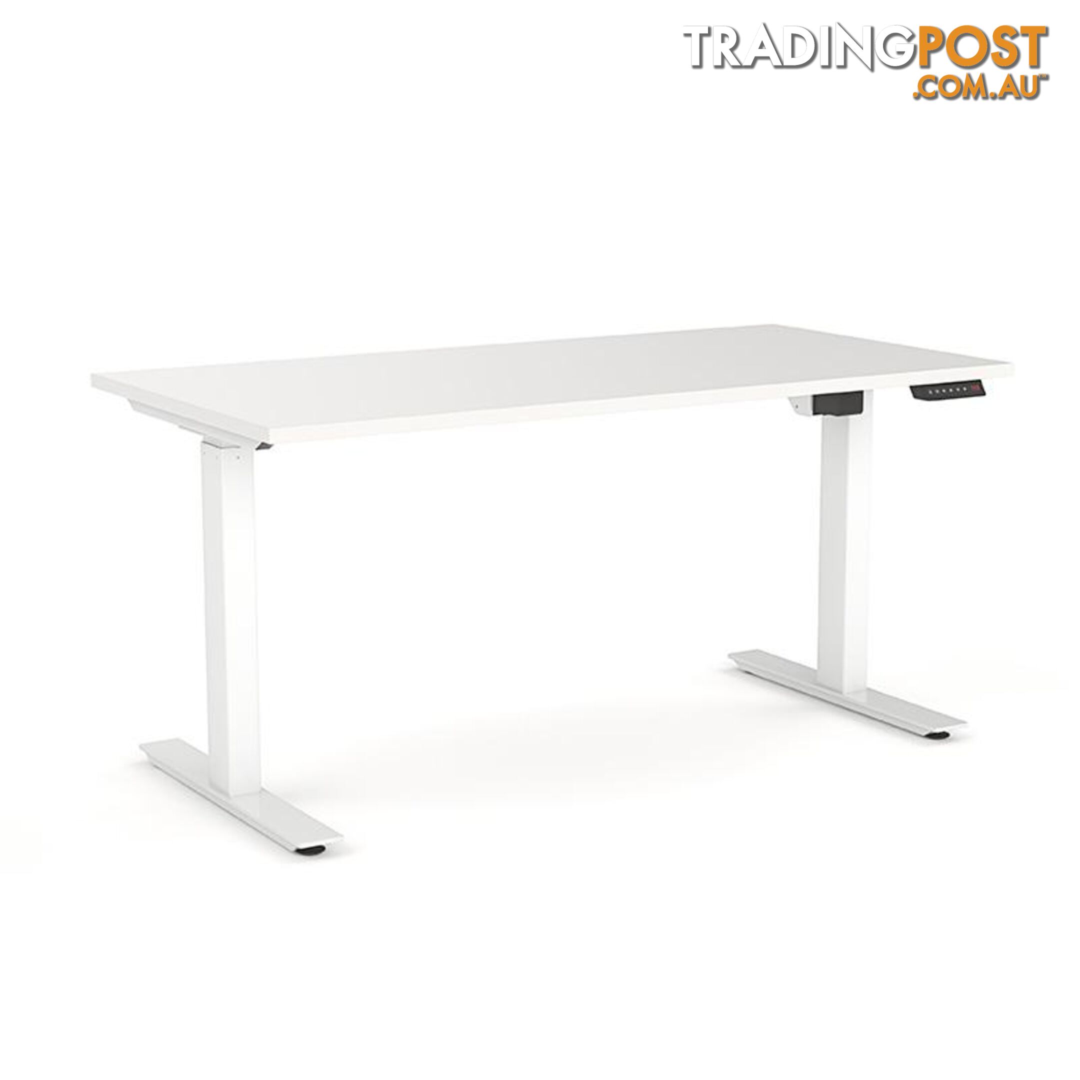 AGILE PRO Electric 2 Column Sit Standing Desk - 1200mm to 1800mm - White & White - OG_AGE2SSD159