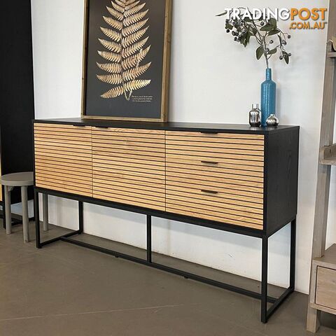 ODENCE Sideboard 160cm - Natural & Black - AS-ODENCESB02 - 9334719010953