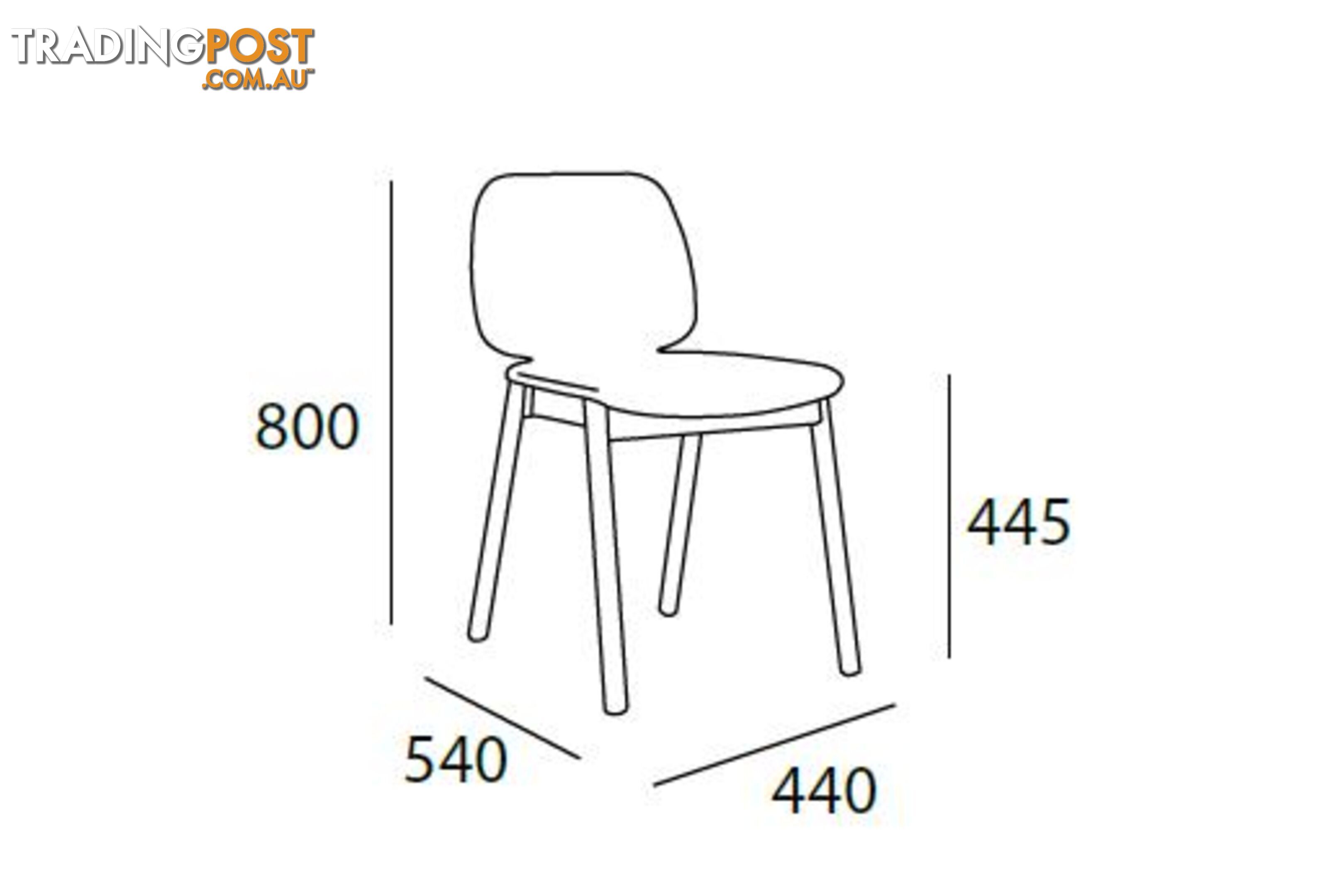 MISSIE Dining Chair - Black + Dark Grey - 241029 - 9334719007946