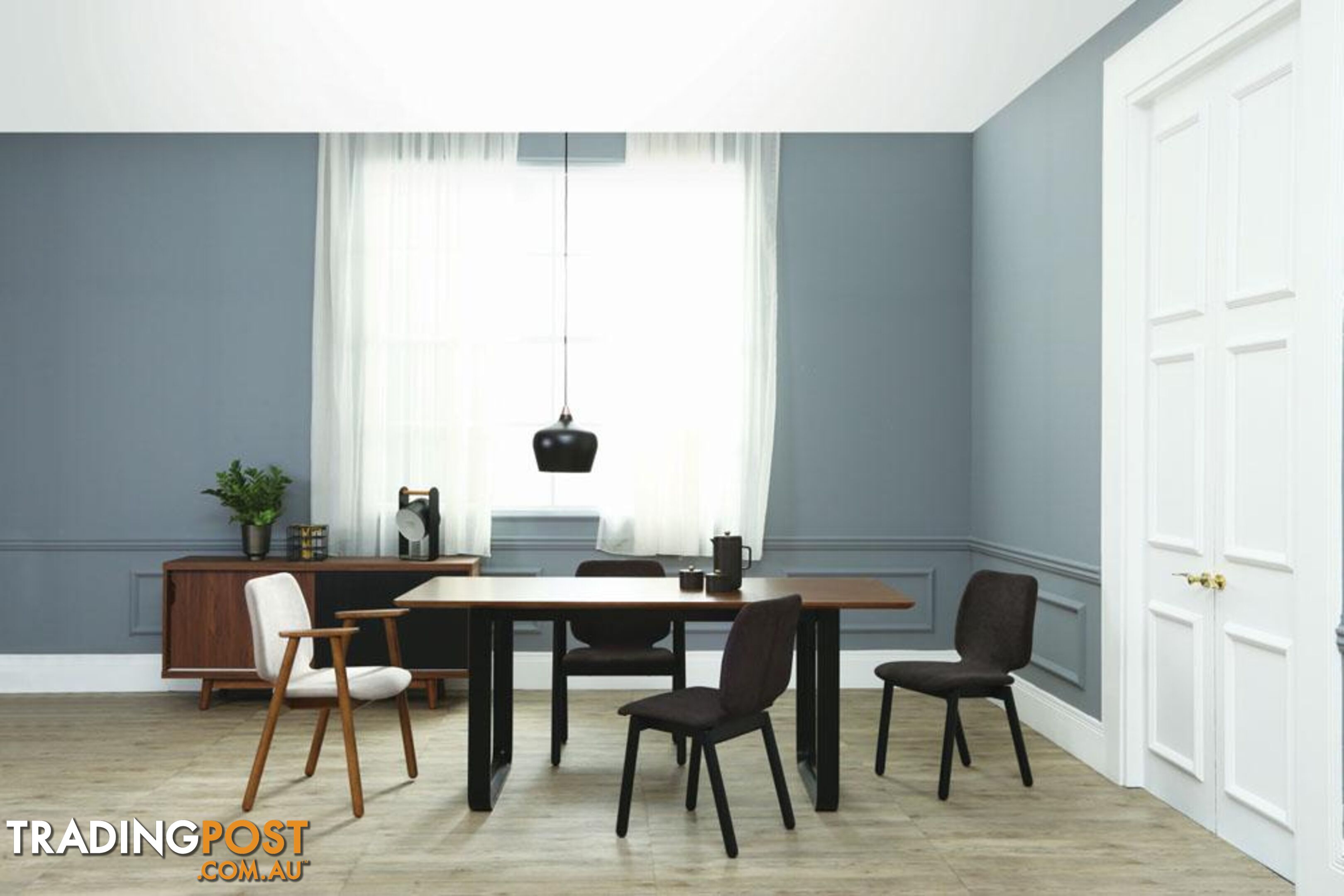 MISSIE Dining Chair - Black + Dark Grey - 241029 - 9334719007946