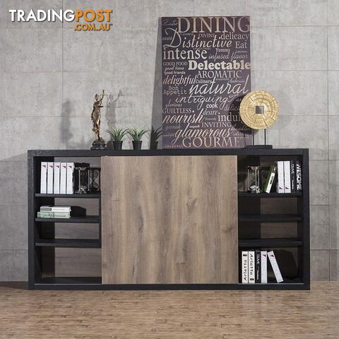 AFTAN Display Unit 2.4M - Warm Oak & Black - WF-NS2806 - 9334719004075