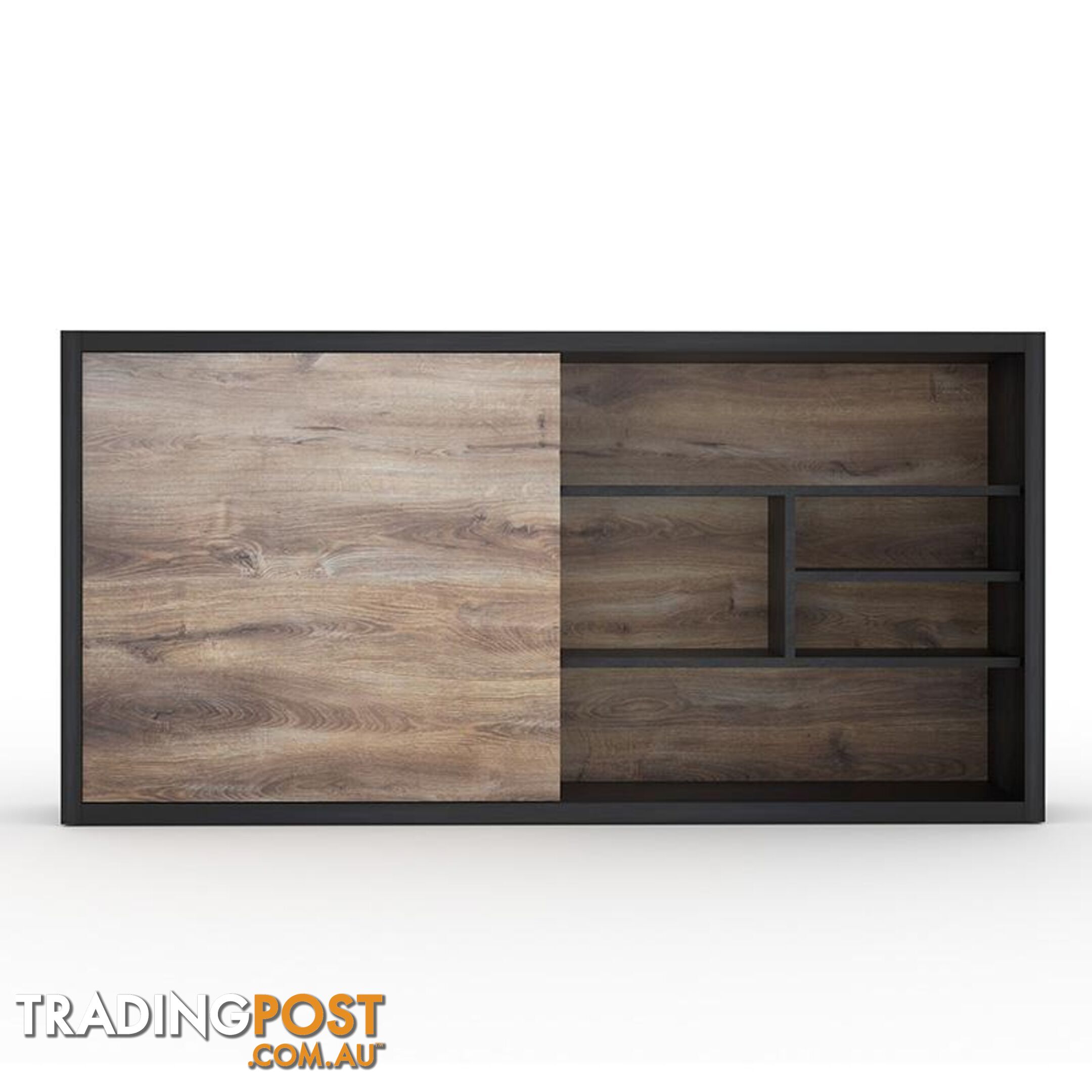 AFTAN Display Unit 2.4M - Warm Oak & Black - WF-NS2806 - 9334719004075