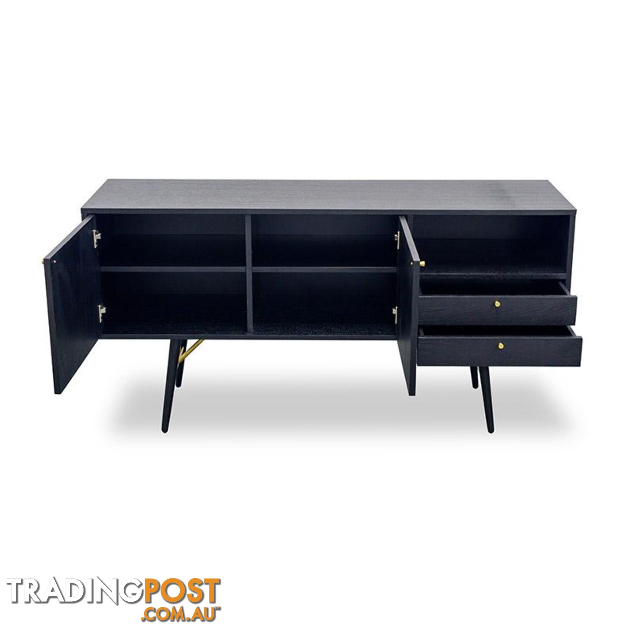 OMARI Sideboard 160cm - Black - DI-J9580-1 - 9334719001920