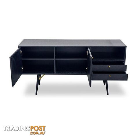 OMARI Sideboard 160cm - Black - DI-J9580-1 - 9334719001920