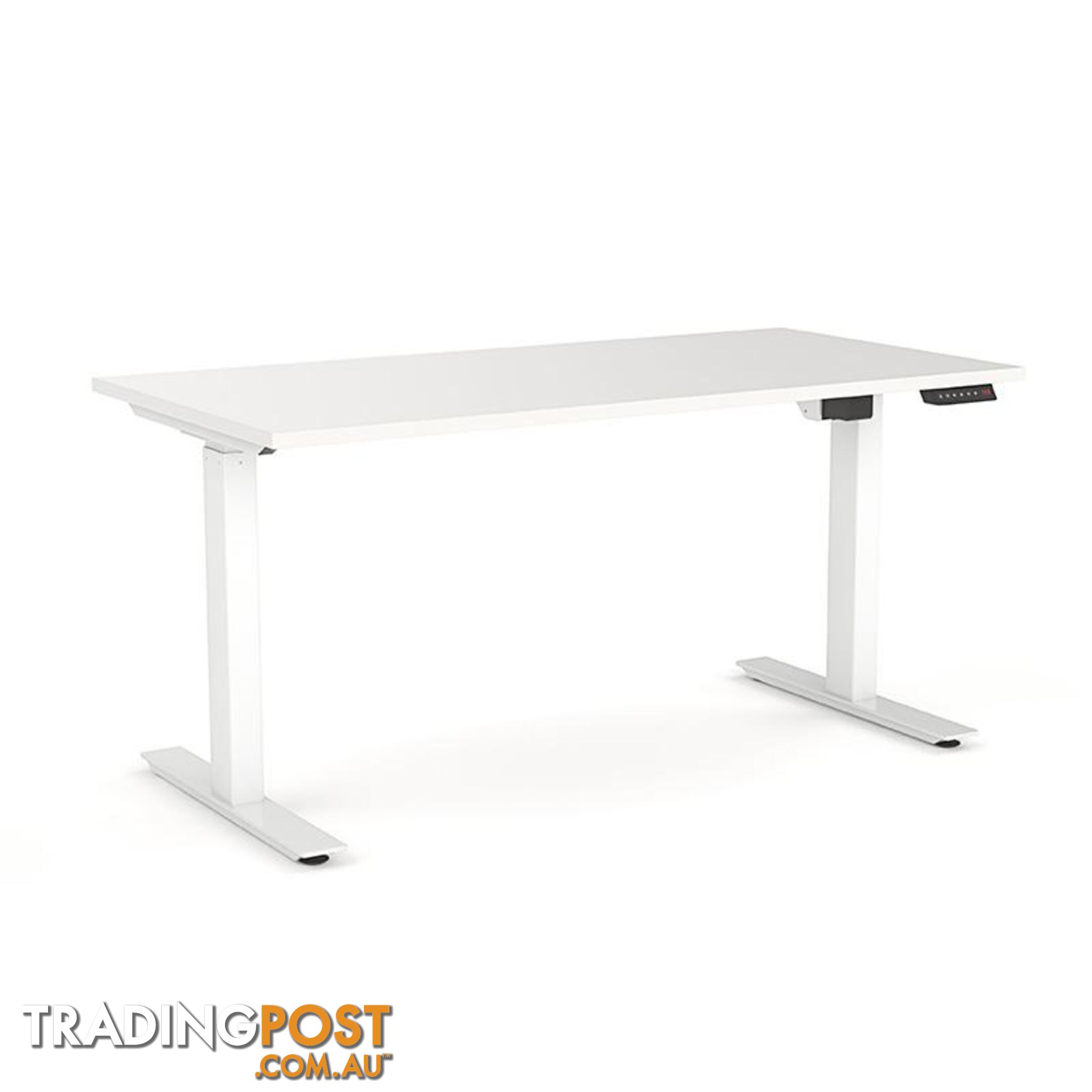 AGILE PRO Electric 2 Column Sit Standing Desk - 1200mm to 1800mm - Oak & White - OG_AGE2SSD138