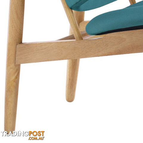 VERONIC Lounge Chair - Teal & Natural - VERONIC_103_733 - 9334719012315