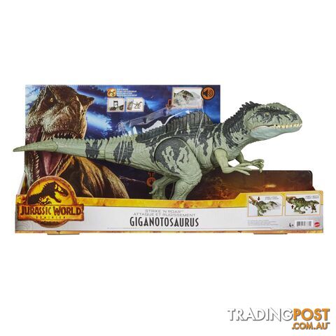 Jurassic World Dominion Dinosaur Figure Strike N Roar Giganotosaurus - Magyc94 - 887961968644