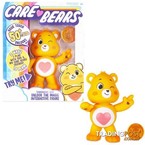 Care Bears - 5 Inch Interactive Figure - Tenderheart Bear - 50+ Reactions & Surprises! - Ages 4+ - Pr57782 - 885561220568