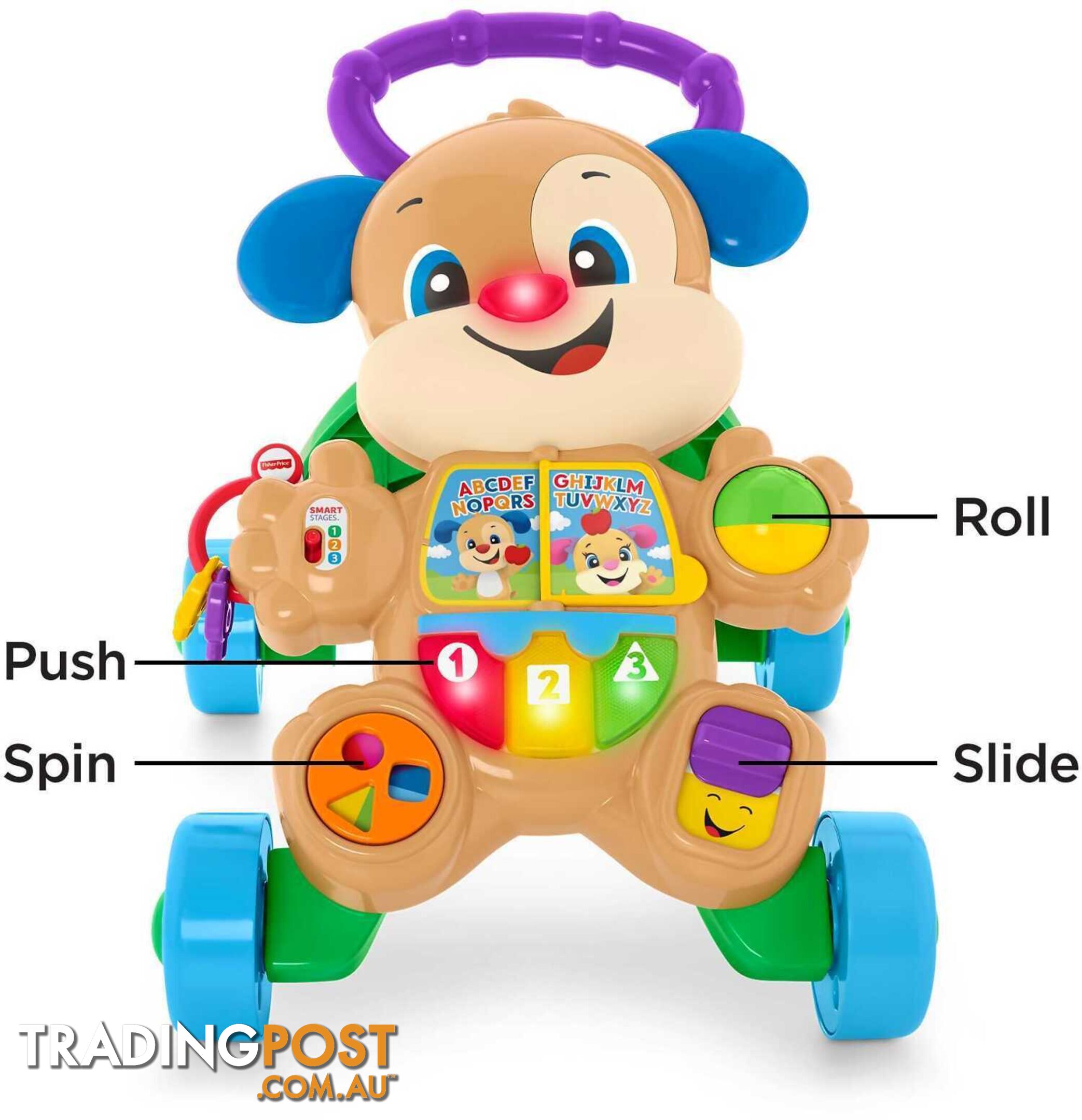 Fisher Price - Laugh & Learn Baby Walker With Smart Stages Learning Content Puppy - Mafhy94 - 887961531442