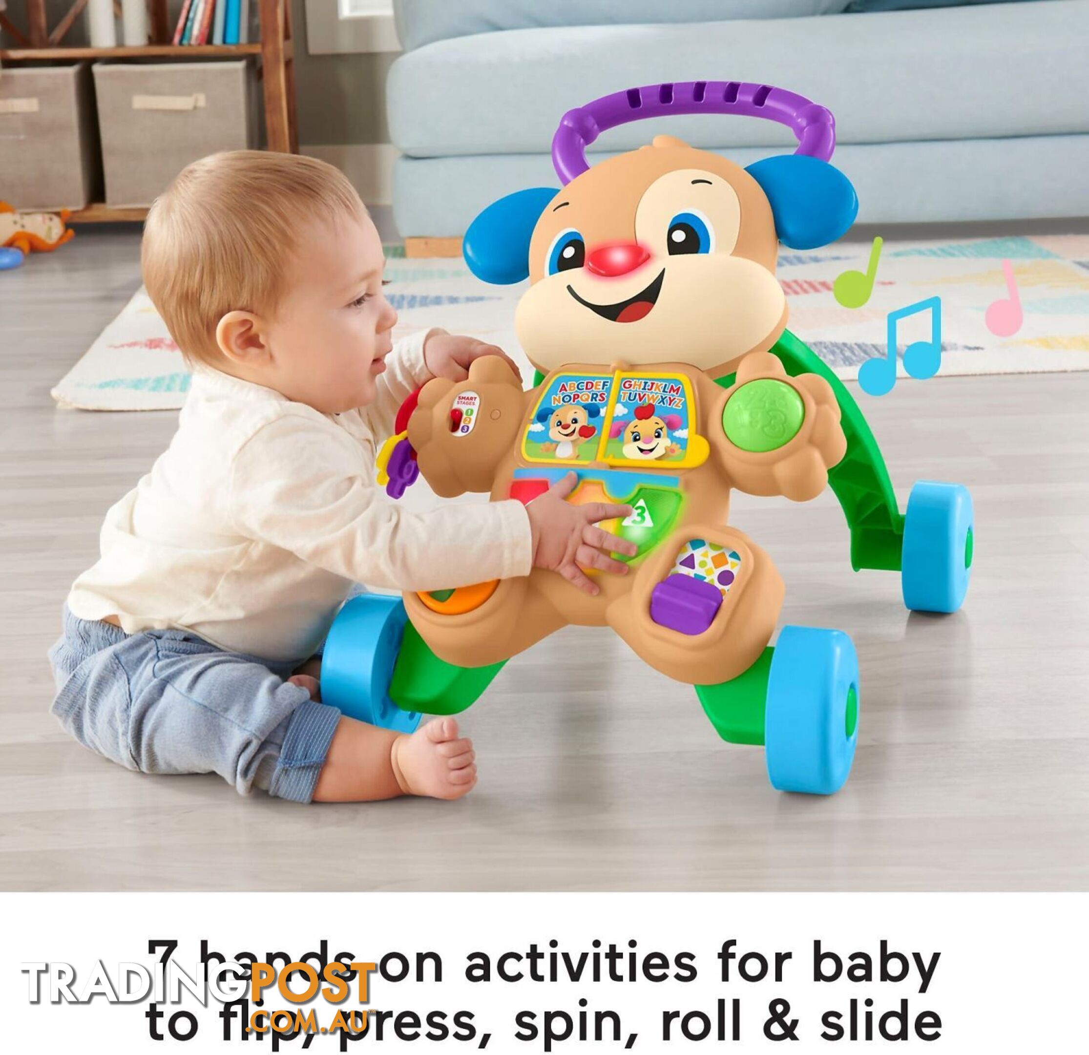 Fisher Price - Laugh & Learn Baby Walker With Smart Stages Learning Content Puppy - Mafhy94 - 887961531442