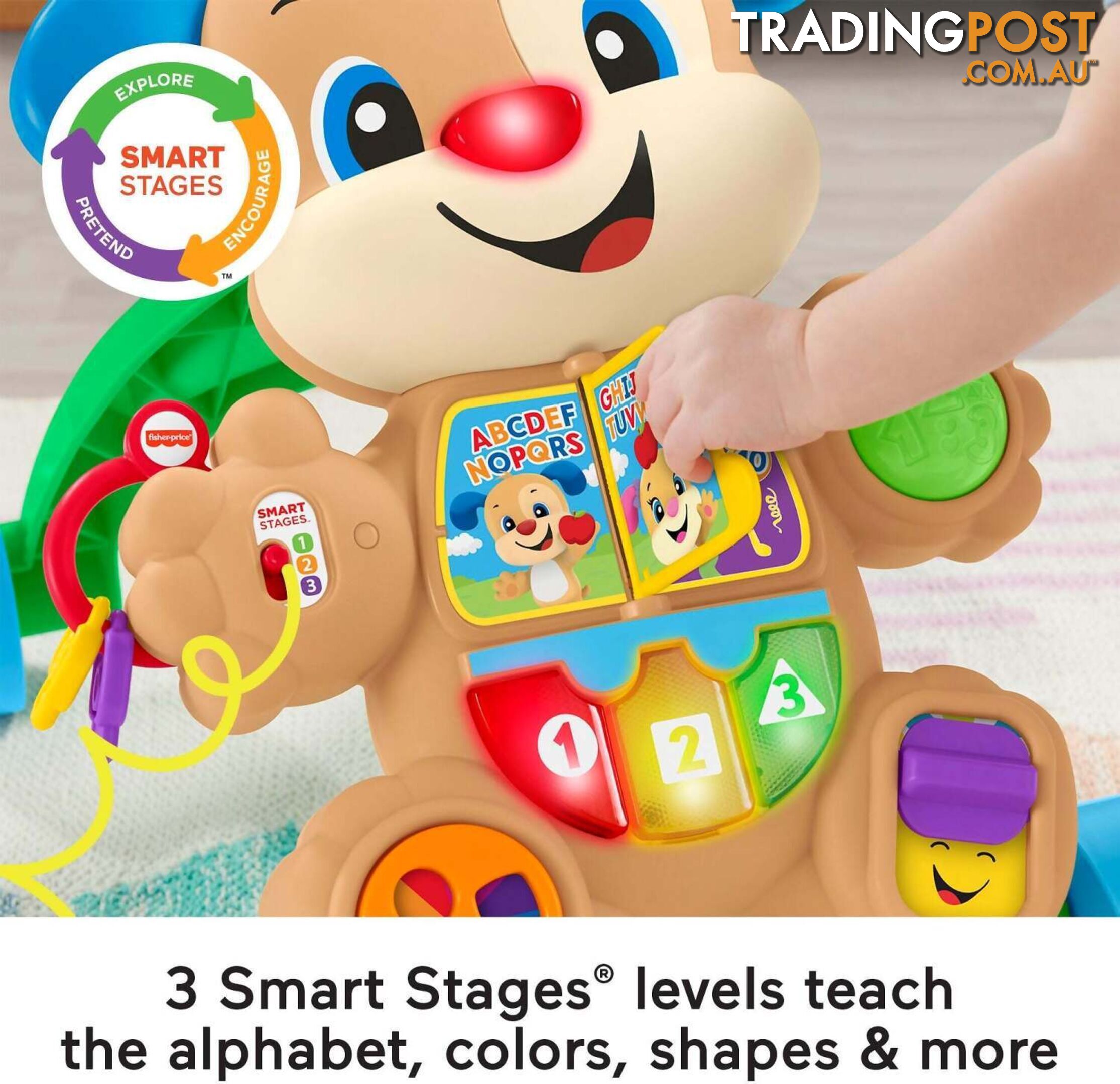 Fisher Price - Laugh & Learn Baby Walker With Smart Stages Learning Content Puppy - Mafhy94 - 887961531442