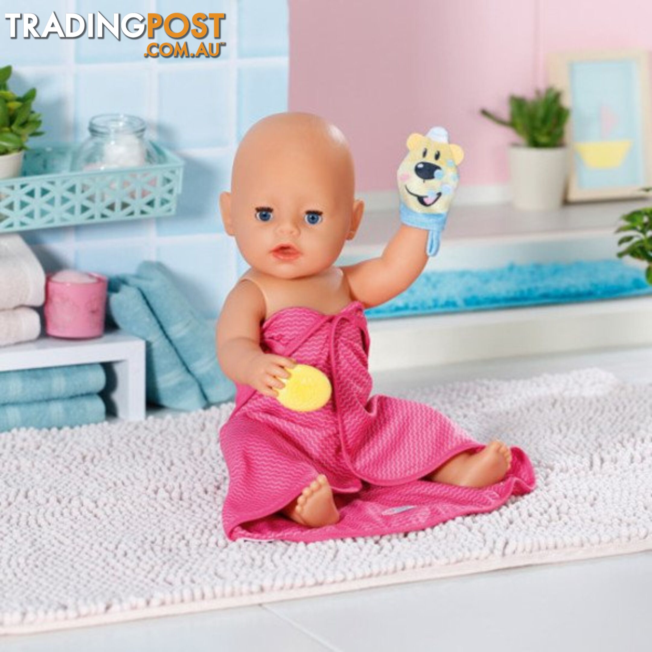 Baby Born - Bath Hooded Towel Set Bj830635 - 4001167830635