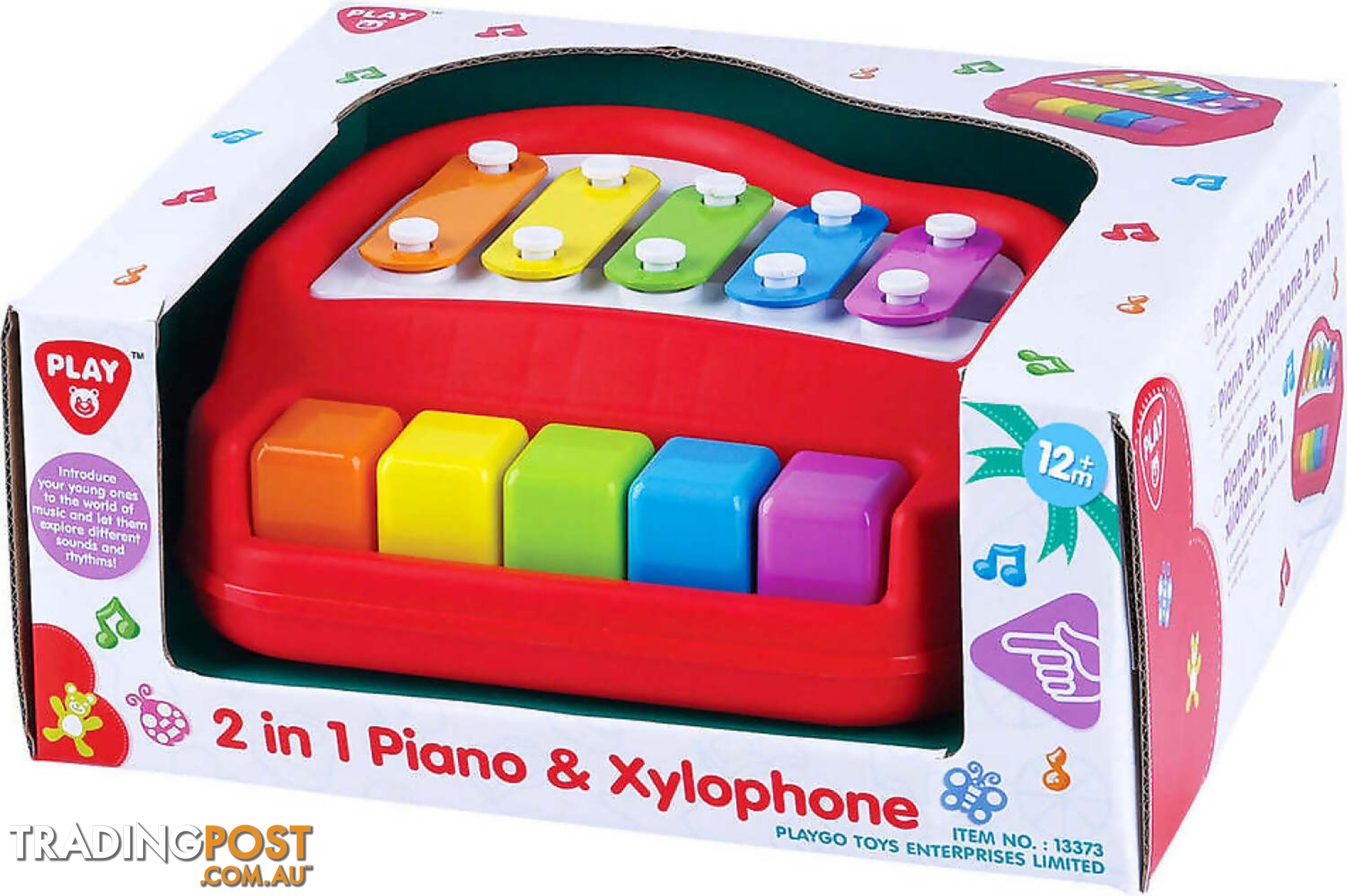 Playgo Toys Ent. Ltd. - 2-in-1 Piano & Xylophone - Art65983 - 4892401133731