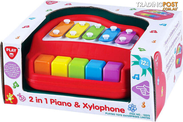 Playgo Toys Ent. Ltd. - 2-in-1 Piano & Xylophone - Art65983 - 4892401133731