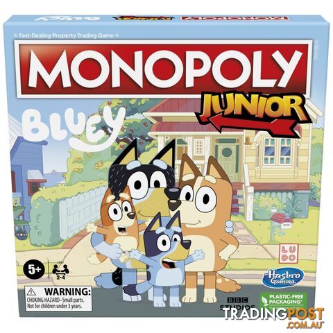 Hasbro Monopoly Junior Bluey Edition - Hbf5687ga01 - 195166174679