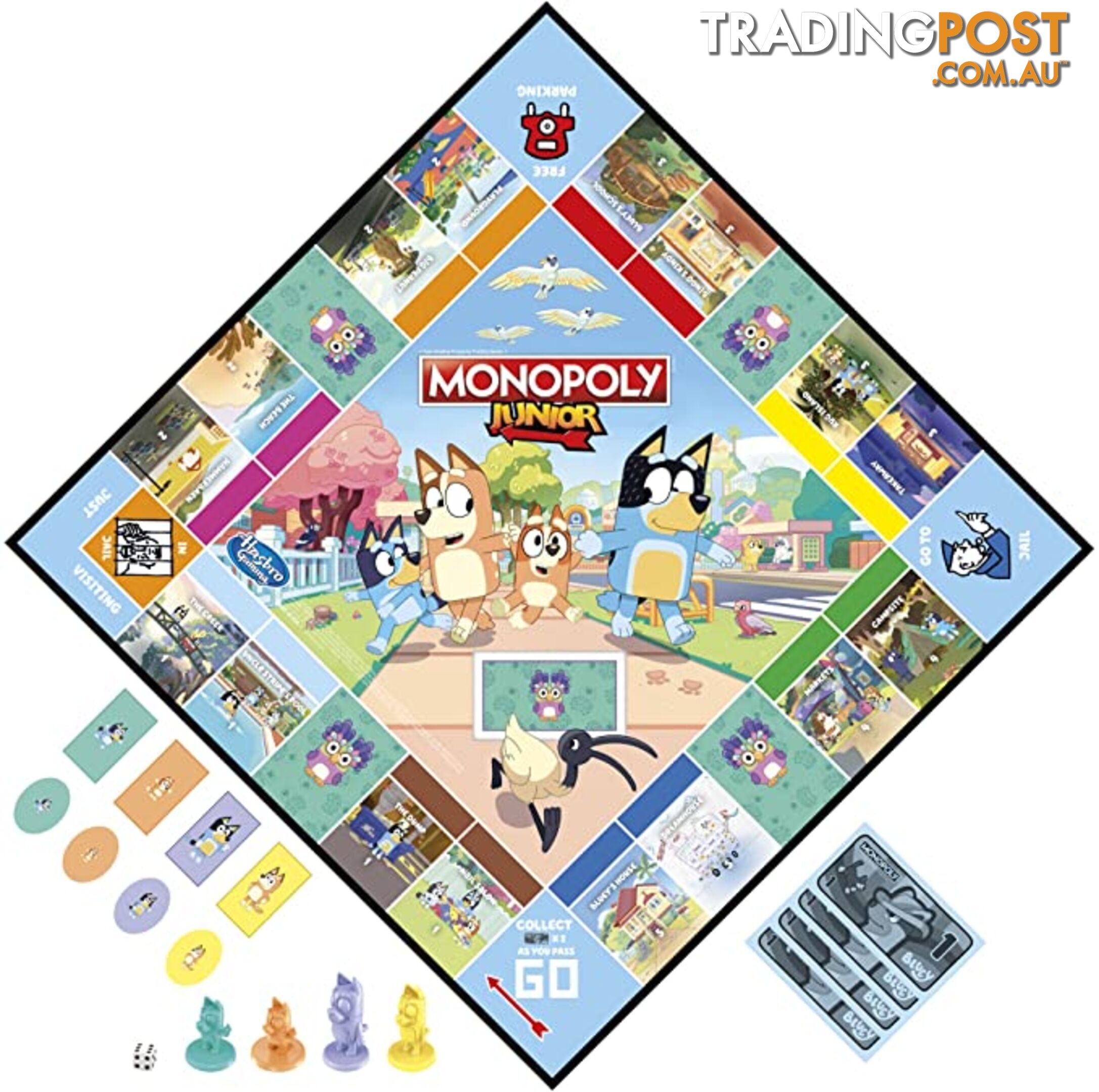 Hasbro Monopoly Junior Bluey Edition - Hbf5687ga01 - 195166174679