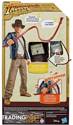 Indiana Jones - Indiana Jones Whip-action Indy Indiana Jones Action Figure With Sounds & Phrases (12â€) - Hasbro - Hbf60325aao - 5010996149299