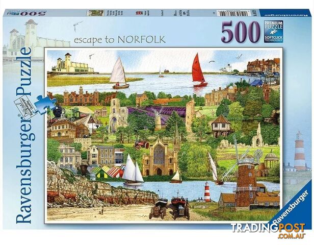 Ravensburger - Escape To Suffolk Jigsaw Puzzle 500pc - Mdrb17138 - 4005556171385